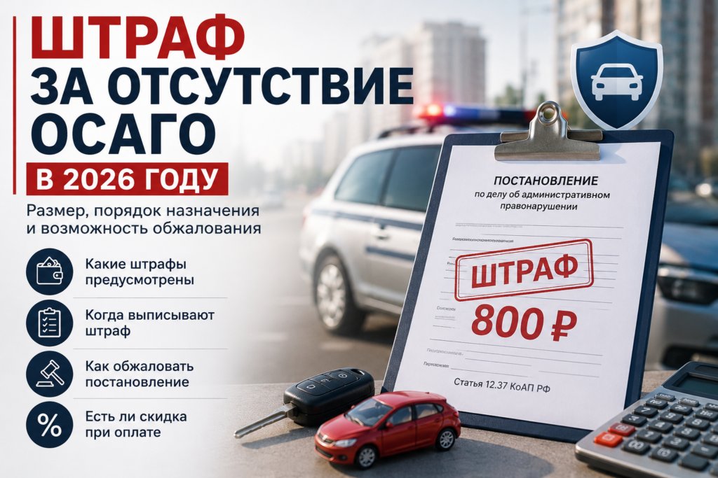 Штраф за отсутствие ОСАГО