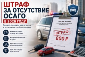 Штраф за отсутствие ОСАГО: размер, порядок назначения и обжалование
